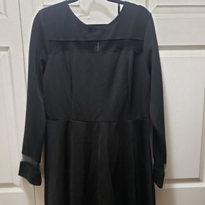 Sheer Panel Accented Dress